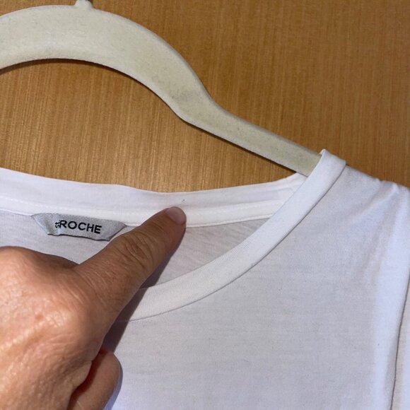 St. Roche Womens Tank Size Medium White Echo Padded Shoulder Pure Cotton - Picture 4 of 8